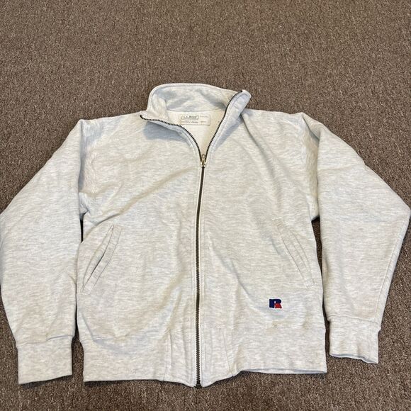 Vintage LL Bean Russell Made USA Athletic 80s Sweatshirt Cotton Blend Small - Picture 1 of 9